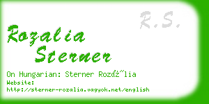 rozalia sterner business card